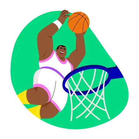 Male basketball player  Illustration
