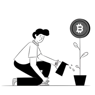 Male bitcoin investor