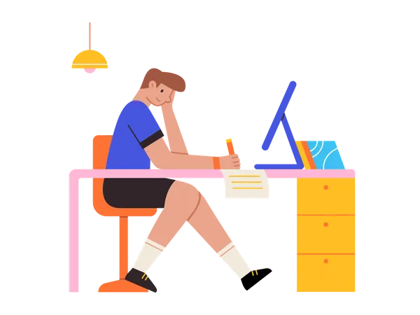 Male blog writer  Illustration