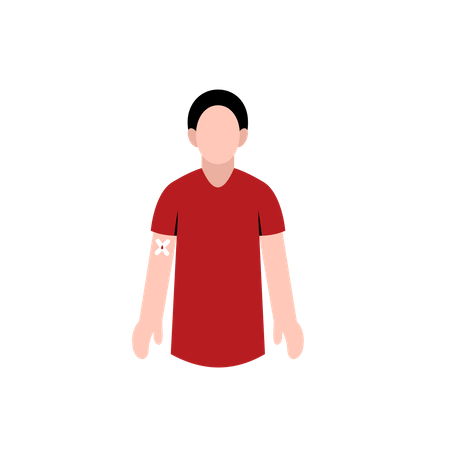 Male blood donor Illustration