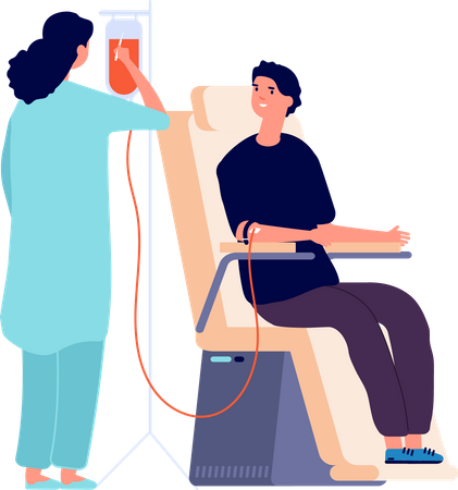 Male blood donor  Illustration