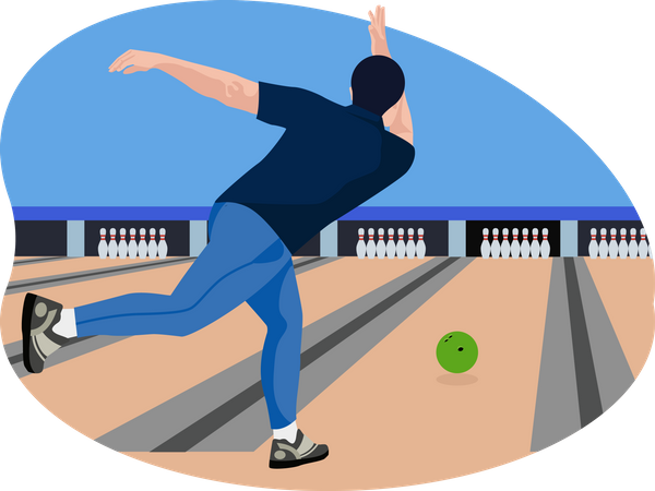 Male bowler  Illustration