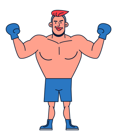 Male boxer Illustration