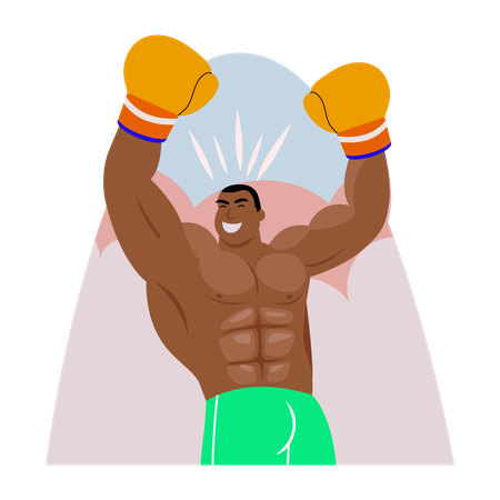 Male boxer  Illustration