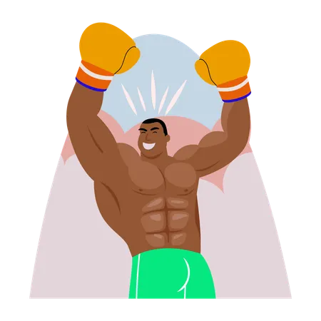 Male boxer  Illustration