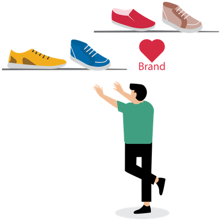Male Brand designer working for footwear brand  Illustration