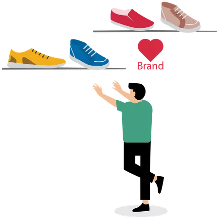 Male Brand designer working for footwear brand  Illustration