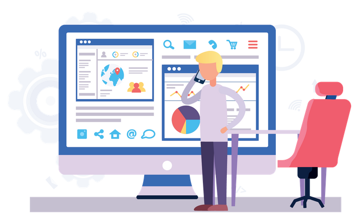 Male business analyst  Illustration