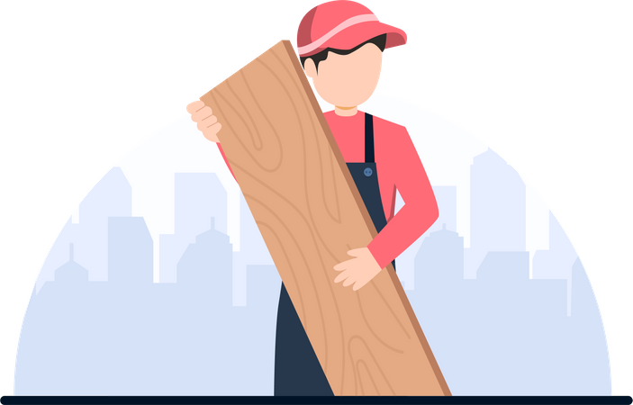 Male carpenter  Illustration