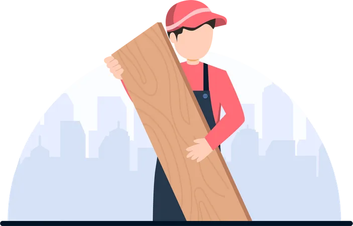 Male carpenter  Illustration