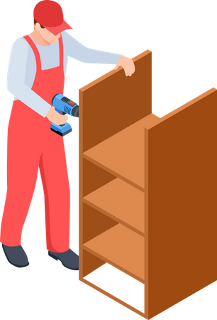 Male Carpenter Illustration