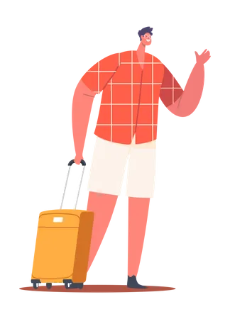 Male Character in Summer Clothes  Illustration