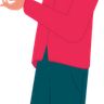 illustration male character thinking pose