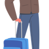 illustrations of holding luggage