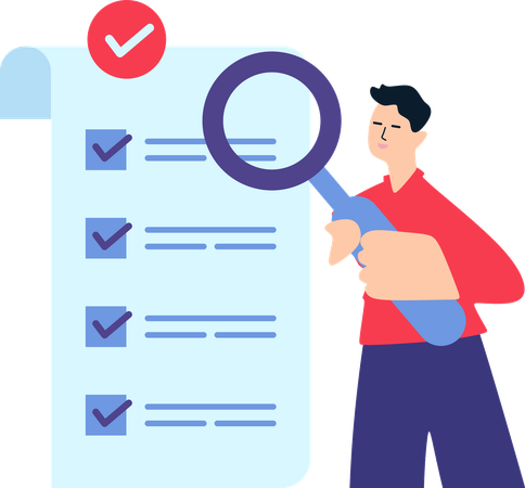 Male Check Defect Detection  Illustration