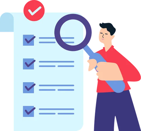 Male Check Defect Detection  Illustration