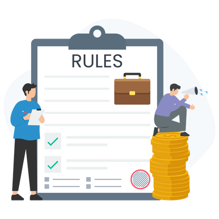 Male Check Market Rules  Illustration