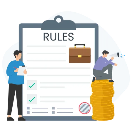 Male Check Market Rules  Illustration