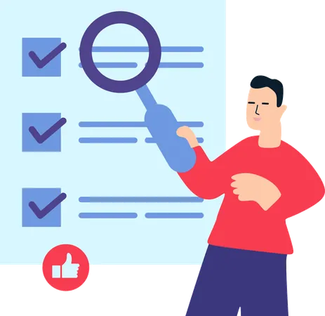 Male Check Standard Assurance  Illustration