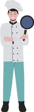 Flat Design Of Chef Character Illustration