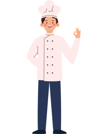 Male Chef Celebrating Labor Day with Culinary Pride  Illustration