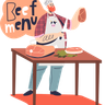 illustration for making meat dish