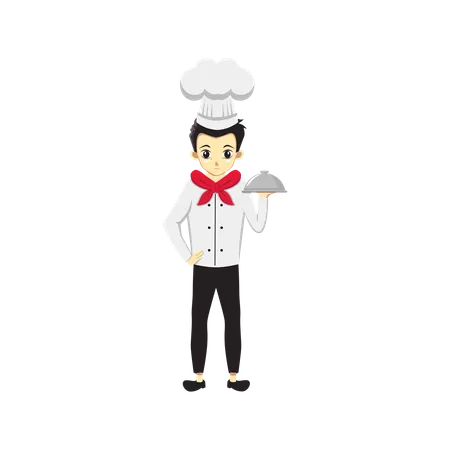 Italian Chef Boy Vector Illustration Design Illustration