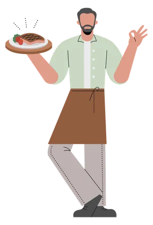 Male Chef  Illustration