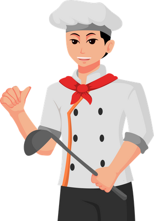 Male Chef  Illustration