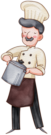 Male chef  Illustration