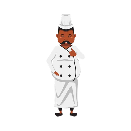 Male Chef showing thumbs up  Illustration