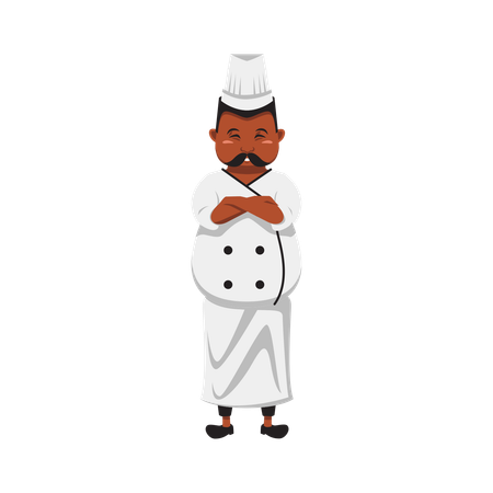 Male Chef standing  Illustration