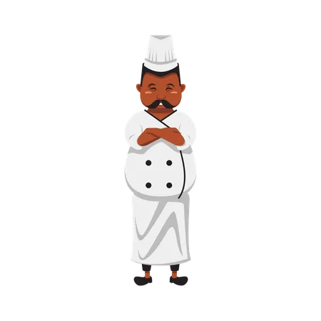 Male Chef standing  Illustration