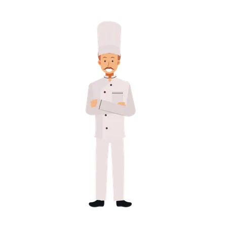 Male Chef With Crossed Arms  Illustration