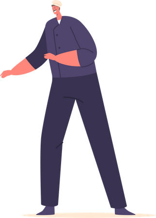 Male Chef With Culinary Skills  Illustration