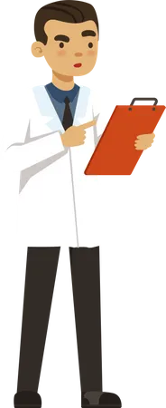 Male chemist working in laboratory  Illustration