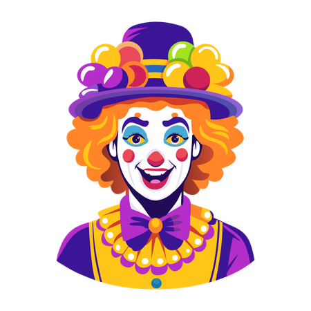 Male circus joker  Illustration