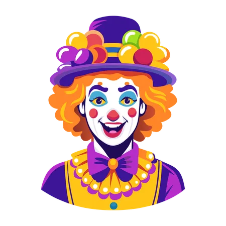 Male circus joker  Illustration