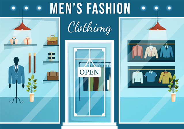 Male Clothes Shop  Illustration