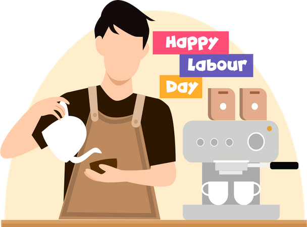 Male Coffee maker  Illustration