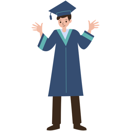 Male college graduation  Illustration