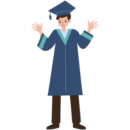 Male college graduation  Illustration