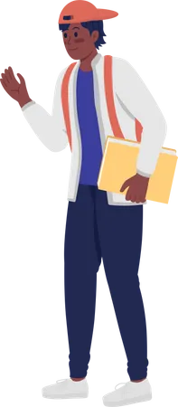 Male college student  Illustration