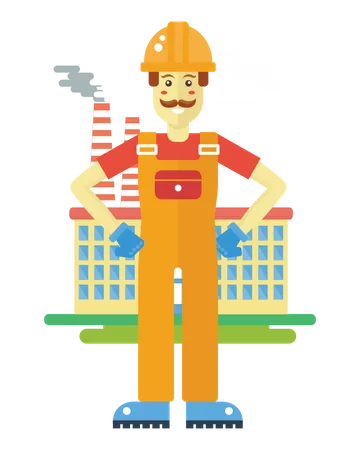 Male construction engineer  Illustration
