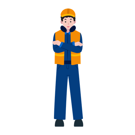 Male Construction Engineer  Illustration