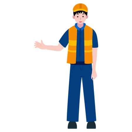 Male Construction Engineer  Illustration