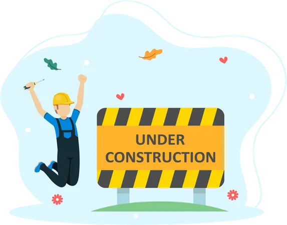 Male Construction Worker  Illustration