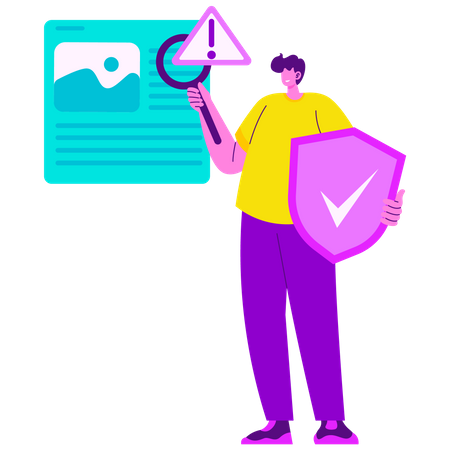 Male Content moderator  Illustration