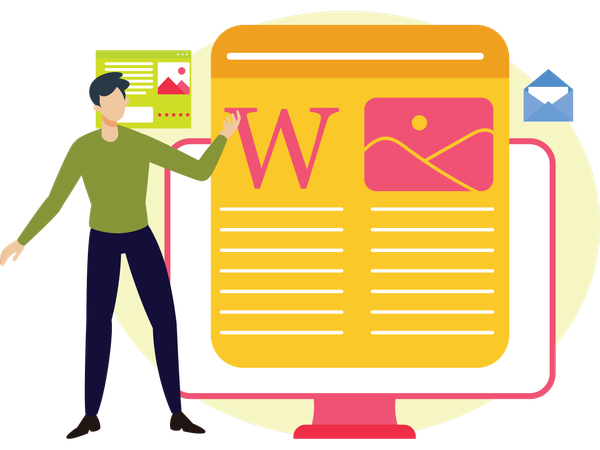 Male Content Writer  Illustration
