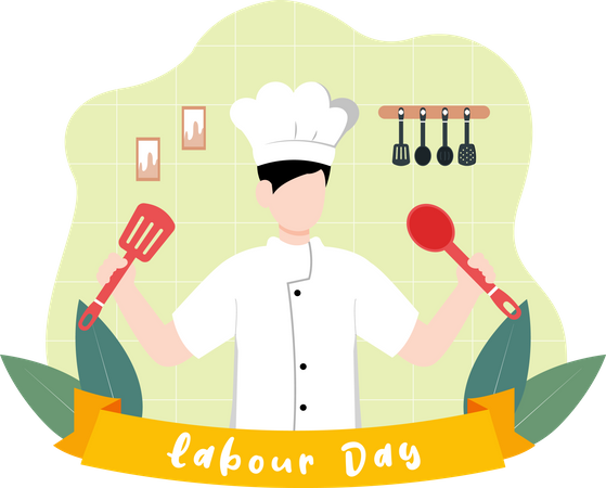 Male cook  Illustration